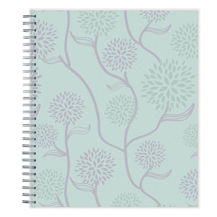 Rue Du Flore Monthly Planner, Floral Artwork, 10 x 8, Jade/Lavender Cover, 12-Month (Jan to Dec): 2025