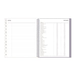 Rue Du Flore Monthly Planner, Floral Artwork, 10 x 8, Jade/Lavender Cover, 12-Month (Jan to Dec): 2025