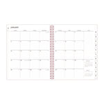 Joselyn Weekly/Monthly Planner, Floral Artwork, 11 x 8.5, Pink/Peach/Black Cover, 12-Month (Jan to Dec): 2025