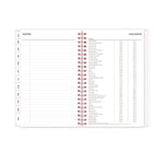 Joselyn Weekly/Monthly Planner, Floral Artwork, 8 x 5, Pink/Peach/Black Cover, 12-Month (Jan to Dec): 2025