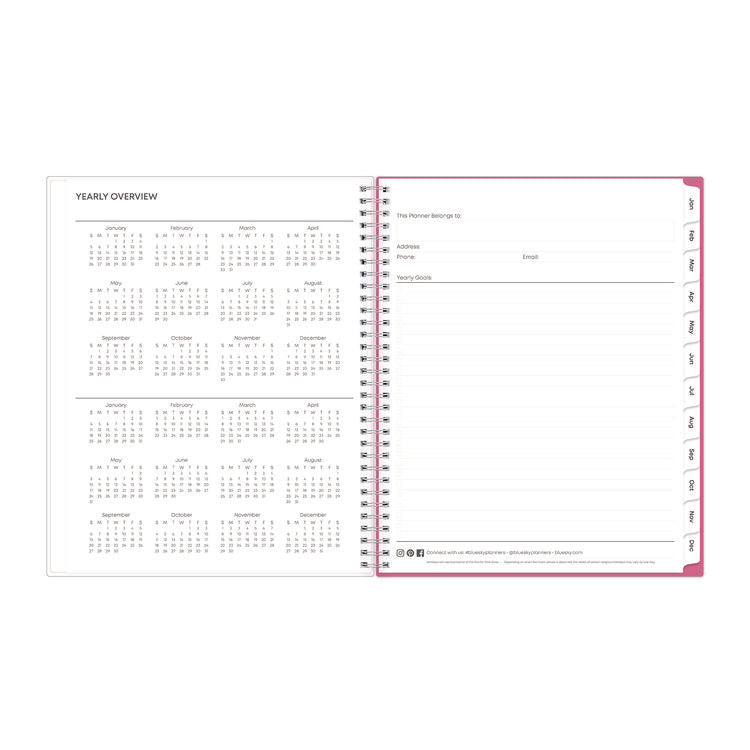 Breast Cancer Awareness Create-Your-Own Cover Weekly/Monthly Planner, Orchids Artwork, 11 x 8.5, 12-Month (Jan to Dec): 2025