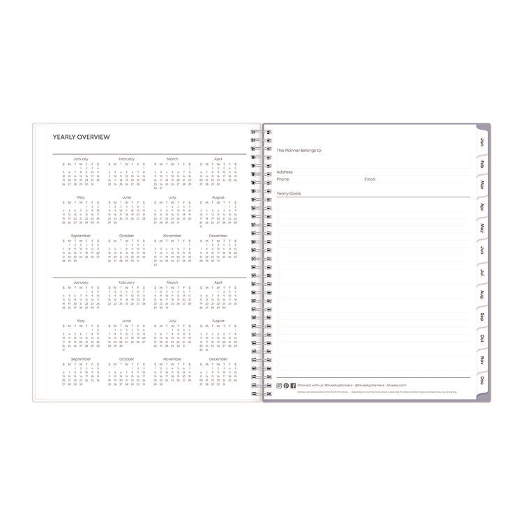 Laila Create-Your-Own Cover Weekly/Monthly Planner, Wildflower Artwork, 11 x 8.5, Purple/Blue/Pink, 12-Month (Jan-Dec): 2025