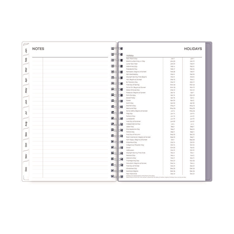 Laila Create-Your-Own Cover Weekly/Monthly Planner, Wildflower Artwork, 8 x 5, Purple/Blue/Pink, 12-Month (Jan to Dec): 2025