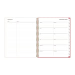 Fly By Frosted Weekly/Monthly Planner, Butterflies Artwork, 11 x 8.5, Blush/Pink Cover, 12-Month (Jan to Dec): 2025