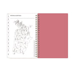 Fly By Frosted Weekly/Monthly Planner, Butterflies Artwork, 8 x 5, Blush/Pink Cover, 12-Month (Jan to Dec): 2025