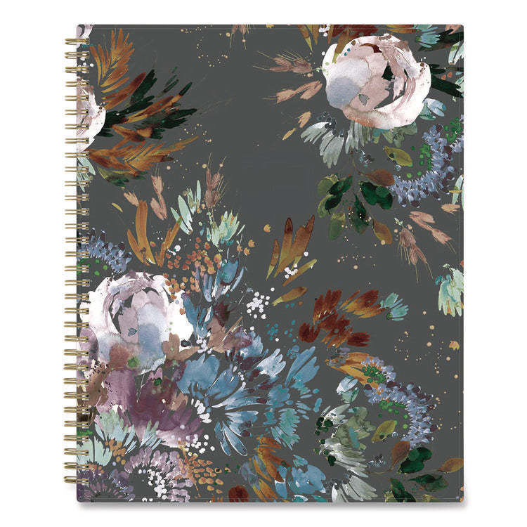 Kelly Ventura Midnight Garden Weekly/Monthly Planner, Floral Artwork, 11 x 8.5, Multicolor Cover, 12-Month (Jan to Dec): 2025