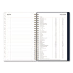 Ashlyn Weekly/Monthly Planner, Floral Artwork, 8 x 5, Navy/Multicolor Cover, 12-Month (Jan to Dec): 2025