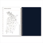 Ashlyn Weekly/Monthly Planner, Floral Artwork, 8 x 5, Navy/Multicolor Cover, 12-Month (Jan to Dec): 2025