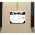 Earthscapes Recycled Monthly Desk Pad Calendar, Coastlines Photos, 22 x 17, Black Binding/Corners,12-Month (Jan-Dec): 2025