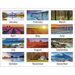 Landscape Panoramic Desk Pad, Landscapes Photography, 22 x 17, White Sheets, Clear Corners, 12-Month (Jan to Dec): 2025