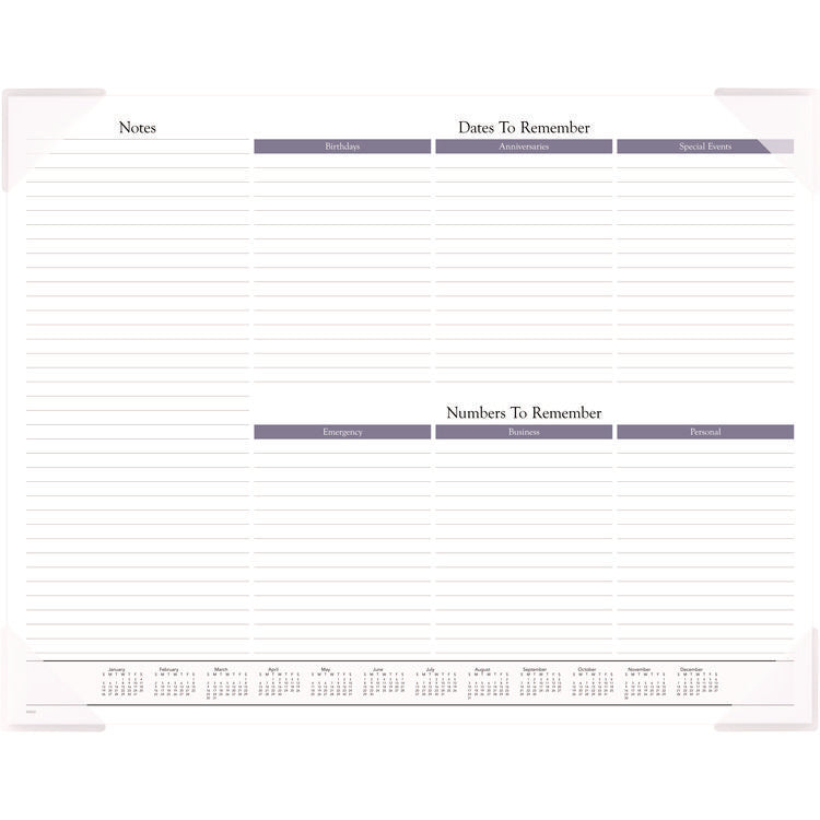 Landscape Panoramic Desk Pad, Landscapes Photography, 22 x 17, White Sheets, Clear Corners, 12-Month (Jan to Dec): 2025