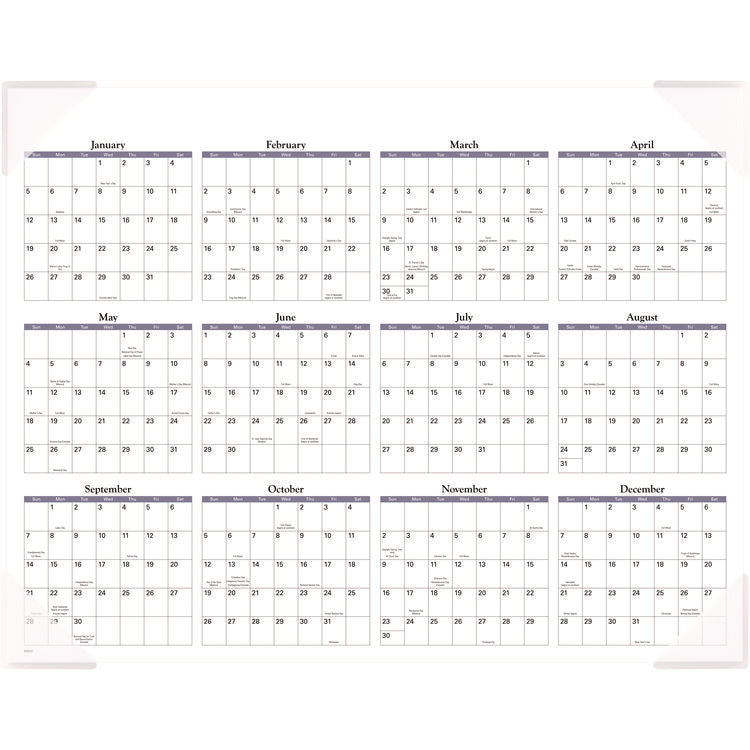 Landscape Panoramic Desk Pad, Landscapes Photography, 22 x 17, White Sheets, Clear Corners, 12-Month (Jan to Dec): 2025