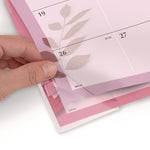 Paper Flowers Desk Pad, Floral Artwork, 22 x 17, Black Binding, Clear Corners, 12-Month (Jan to Dec): 2025