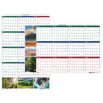 Earthscapes Recycled Reversible/Erasable Yearly Wall Calendar, Nature Photos, 24 x 37, White Sheets, 12-Month (Jan-Dec): 2025