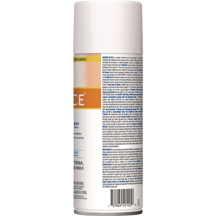 Citrace Hospital Disinfectant and Sanitizer, Citrus, 14 oz Aerosol Spray, 12/Carton