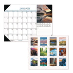 Earthscapes Scenic Desk Pad Calendar, Scenic Photos, 22 x 17, White Sheets, Black Binding/Corners,12-Month (Jan-Dec): 2025