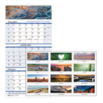 Earthscapes Recycled 3-Month Vertical Wall Calendar, Scenic Landscape Photography, 12.25 x 26, 14-Month: Dec 2024 to Jan 2026