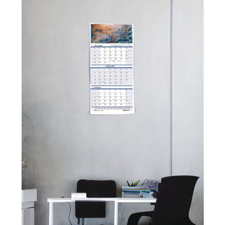 Earthscapes Recycled 3-Month Vertical Wall Calendar, Scenic Landscape Photography, 12.25 x 26, 14-Month: Dec 2024 to Jan 2026