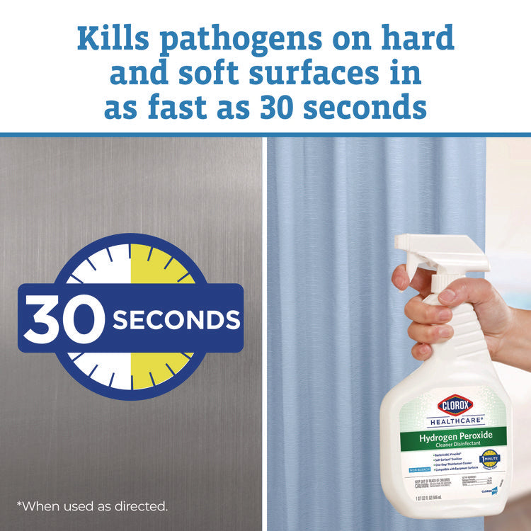 Hydrogen-Peroxide Cleaner/disinfectant, 32 Oz Spray Bottle, 9/carton