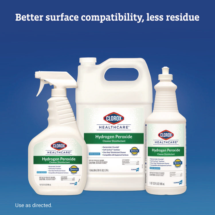 Hydrogen-Peroxide Cleaner/disinfectant, 32 Oz Spray Bottle, 9/carton