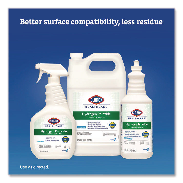 Hydrogen-Peroxide Cleaner/disinfectant, 1 Gal Bottle, 4/carton