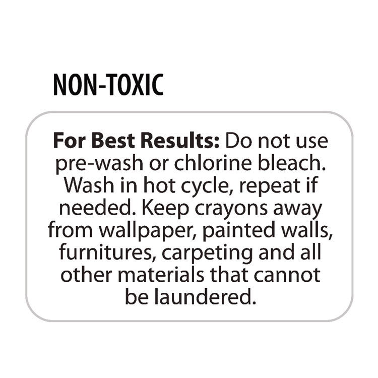 Washable Jumbo Crayons, 16 Assorted Colors, 16/pack