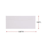 Open-Side Business Envelope, #9, Square Flap, Gummed Closure, 3.88 x 8.88, White, 500/Box