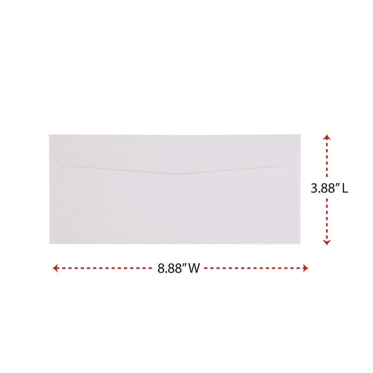 Open-Side Business Envelope, #9, Square Flap, Gummed Closure, 3.88 x 8.88, White, 500/Box
