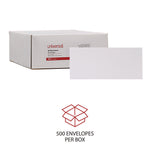 Open-Side Business Envelope, #9, Square Flap, Gummed Closure, 3.88 x 8.88, White, 500/Box