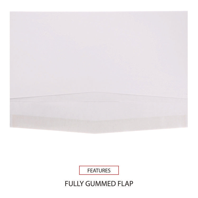 Open-Side Business Envelope, #9, Square Flap, Gummed Closure, 3.88 x 8.88, White, 500/Box