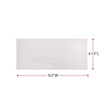 Open-Side Business Envelope, 1 Window, #10, Commercial Flap, Gummed Closure, 4.13 x 9.5, White, 500/Box