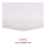 Open-Side Business Envelope, 1 Window, #10, Commercial Flap, Gummed Closure, 4.13 x 9.5, White, 500/Box