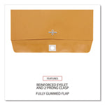 Kraft Clasp Envelope, #98, Square Flap, Clasp/gummed Closure, 10 X 15, Brown Kraft, 100/box