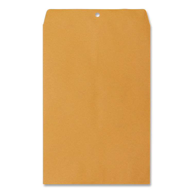 Kraft Clasp Envelope, #98, Square Flap, Clasp/gummed Closure, 10 X 15, Brown Kraft, 100/box