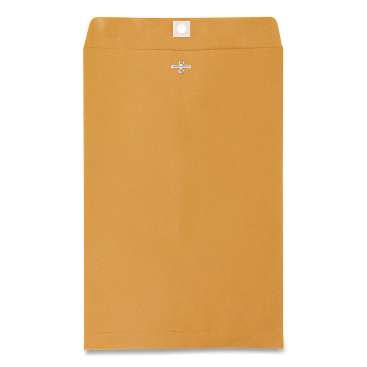 Kraft Clasp Envelope, #98, Square Flap, Clasp/gummed Closure, 10 X 15, Brown Kraft, 100/box