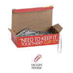 Paper Clips, Jumbo, Smooth, Silver, 100 Clips/Box, 10 Boxes/Pack