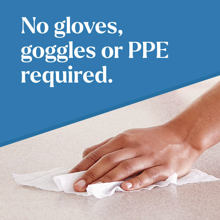 CloroxPro EcoClean Disinfecting Wipes, 1-Ply, 8 x 7, Unscented, White, 75 Count