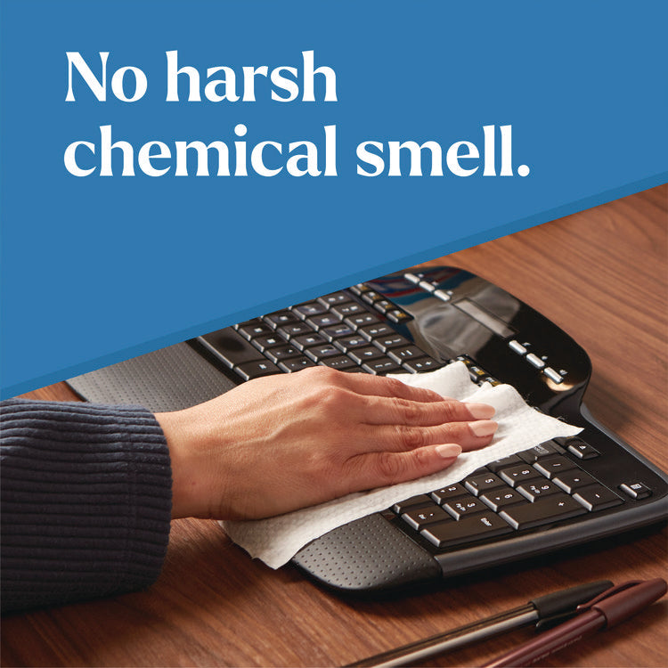 CloroxPro EcoClean Disinfecting Wipes, 1-Ply, 8 x 7, Unscented, White, 75 Count, 6/Carton