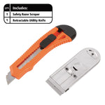 16-Piece Light-Duty Office Tool Kit, Metal Box, Red