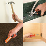 16-Piece Light-Duty Office Tool Kit, Metal Box, Red