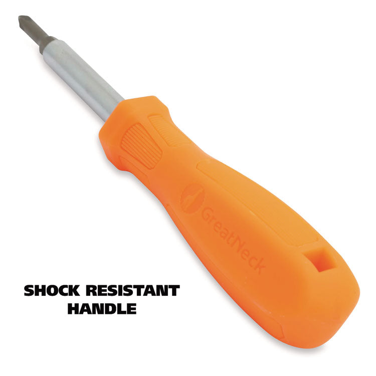 4 In-1 Screwdriver W/interchangeable Phillips/standard Bits, Assorted Colors