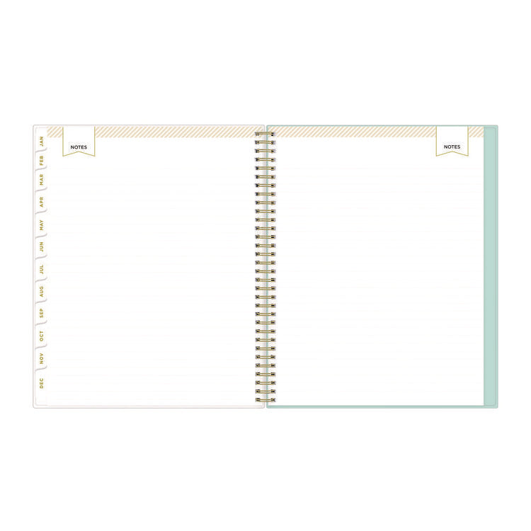 Day Designer Secret Garden Mint Frosted Weekly/Monthly Planner, Floral Artwork, 11 x 8.5, 12-Month (Jan to Dec): 2025