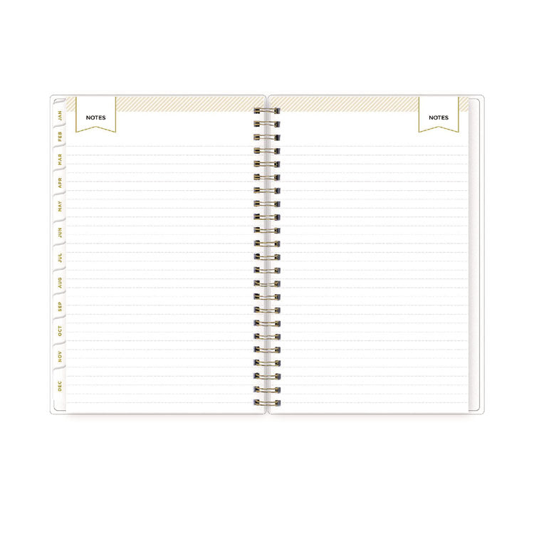 Day Designer Tile Weekly/Monthly Planner, Geometric Artwork, 8 x 5, Blue/White Cover, 12-Month (Jan to Dec): 2025