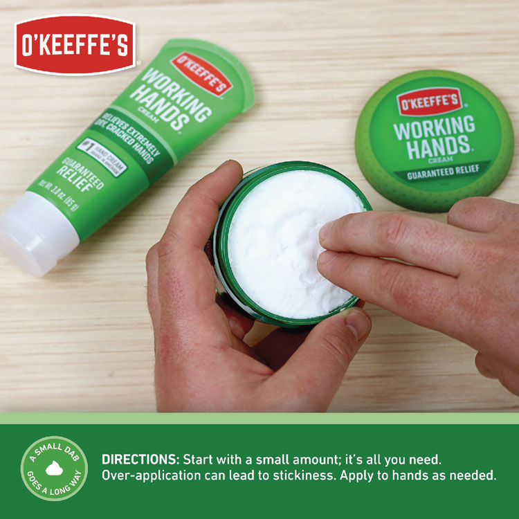 Working Hands Cream, 3.4 oz Jar, Unscented