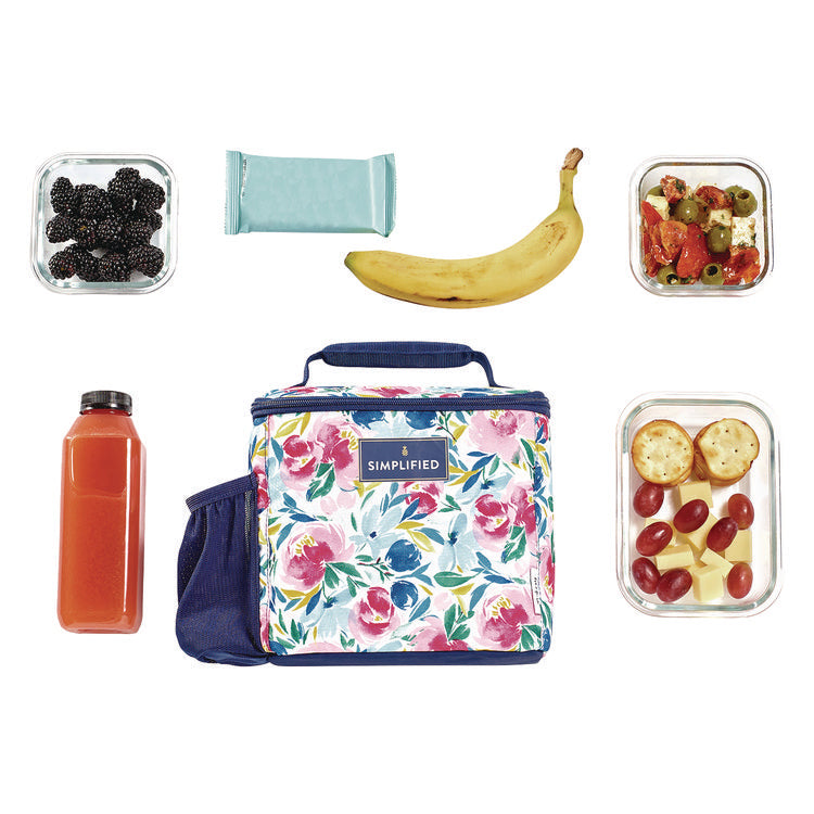 Simplified Lunch Bag, 9.25 x 5 x 9, Multicolor Floral