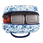 Simplified Lunch Bag, 9 x 6 x 10, Blue Floral