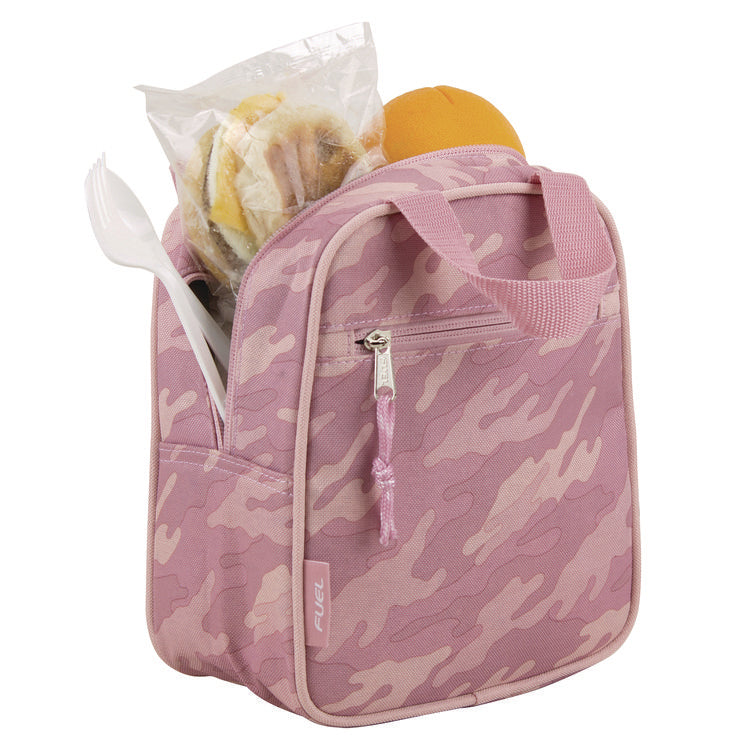 Bijoux Lunch Bag, 7.5 x 4.25 x 9, Pink Camo