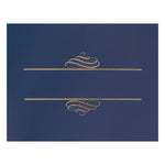 Embossed Foil Certificate Holders, 80-lb Paper, Navy, 5/Pack