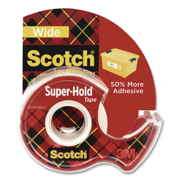 Super-Hold Wide Invisible Tape, 1.5" x 18 yds, Crystal Clear