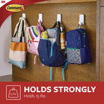 X-large Utility Hooks, Plastic, White, 15 lb Capacity, 2 Hooks and 8 Strips/Pack